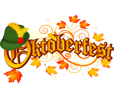 Oktoberfest celebration design with Bavarian hat and autumn leaves